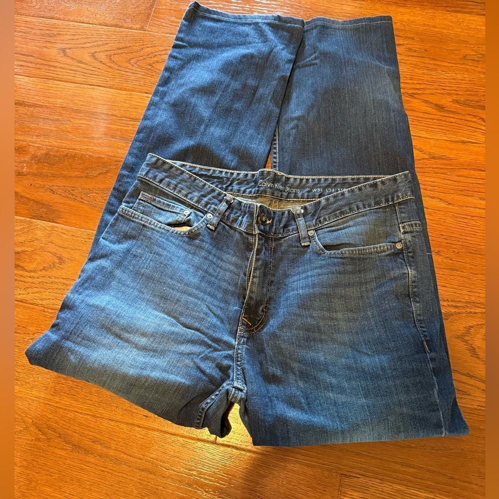 Men’s Calvin Klein size 34 straight Blue Jeans